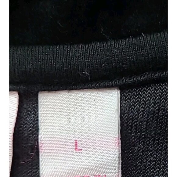 Vintage Velour Tracksuit Womens L Embellished Bling Full Zip 2pc Set Black - Picture 14 of 16